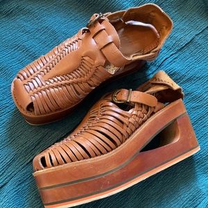 New Free People Gemma Hurrachi Wedge / platforms